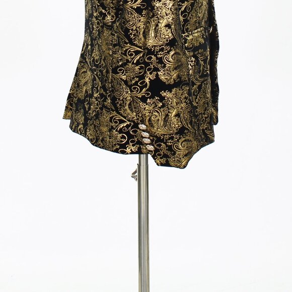 Unique 38S Black Solid 2-Button Sport Coat Blazer Jacket P470 - Picture 6 of 11